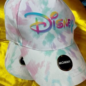 Mommy and me Disney tide dye caps